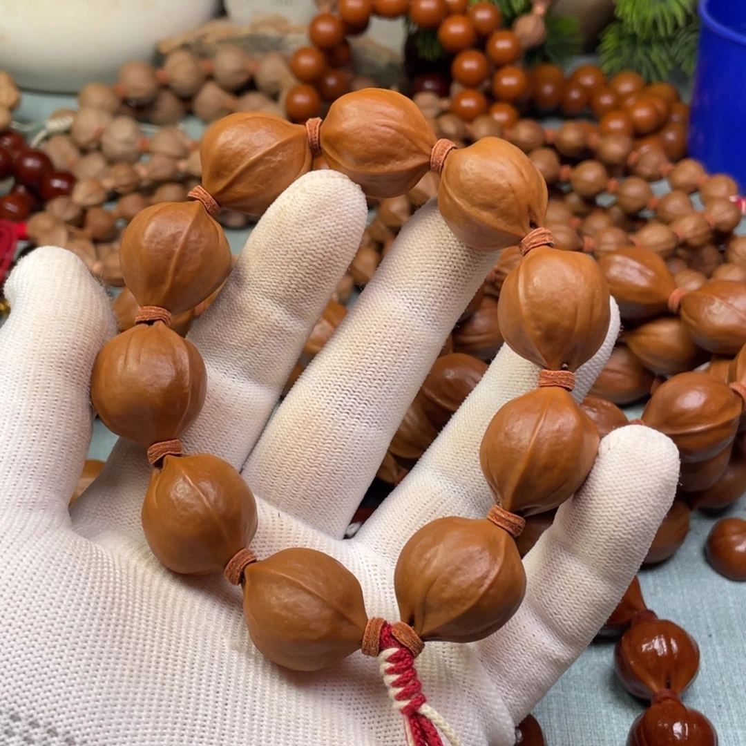 天***健橄榄核手串/手链2327梅林铁核12颗