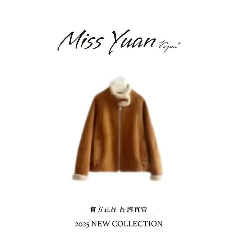 M.Y 媛总 冬款女装立领羊毛休闲百搭短外套