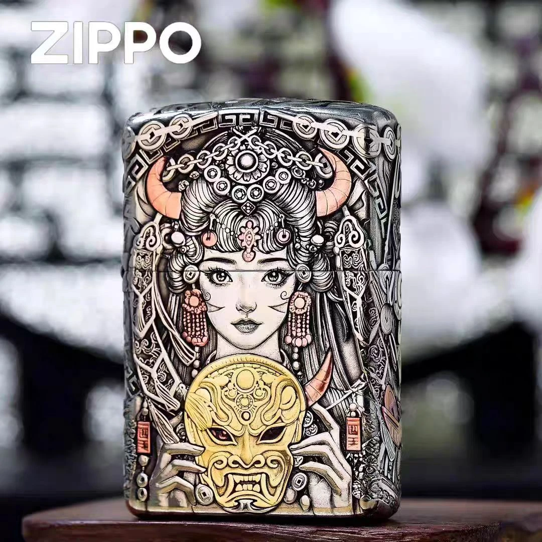 ZIPPO/之宝【白铜套壳重甲扎基拉姆】煤油防风打火机送礼物DYH1X1M1