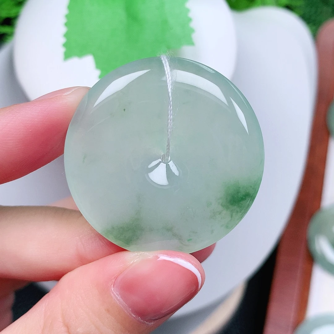 翡翠未镶嵌颈饰平安36.3-5.5