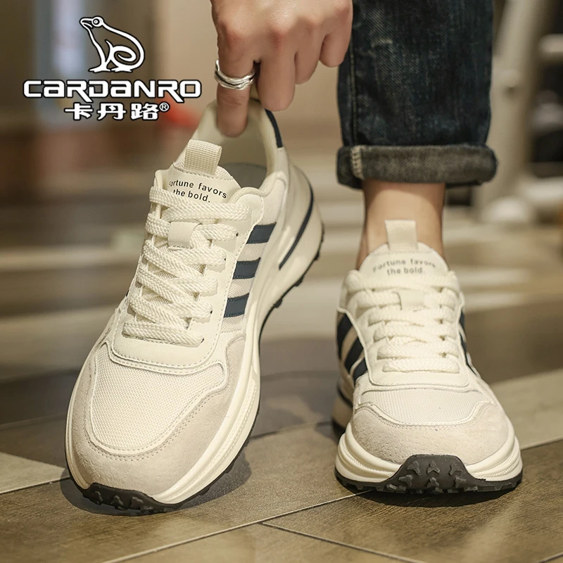 意大利卡丹路男鞋冬季透气网面休闲运动鞋男士小白鞋阿甘老爹潮鞋