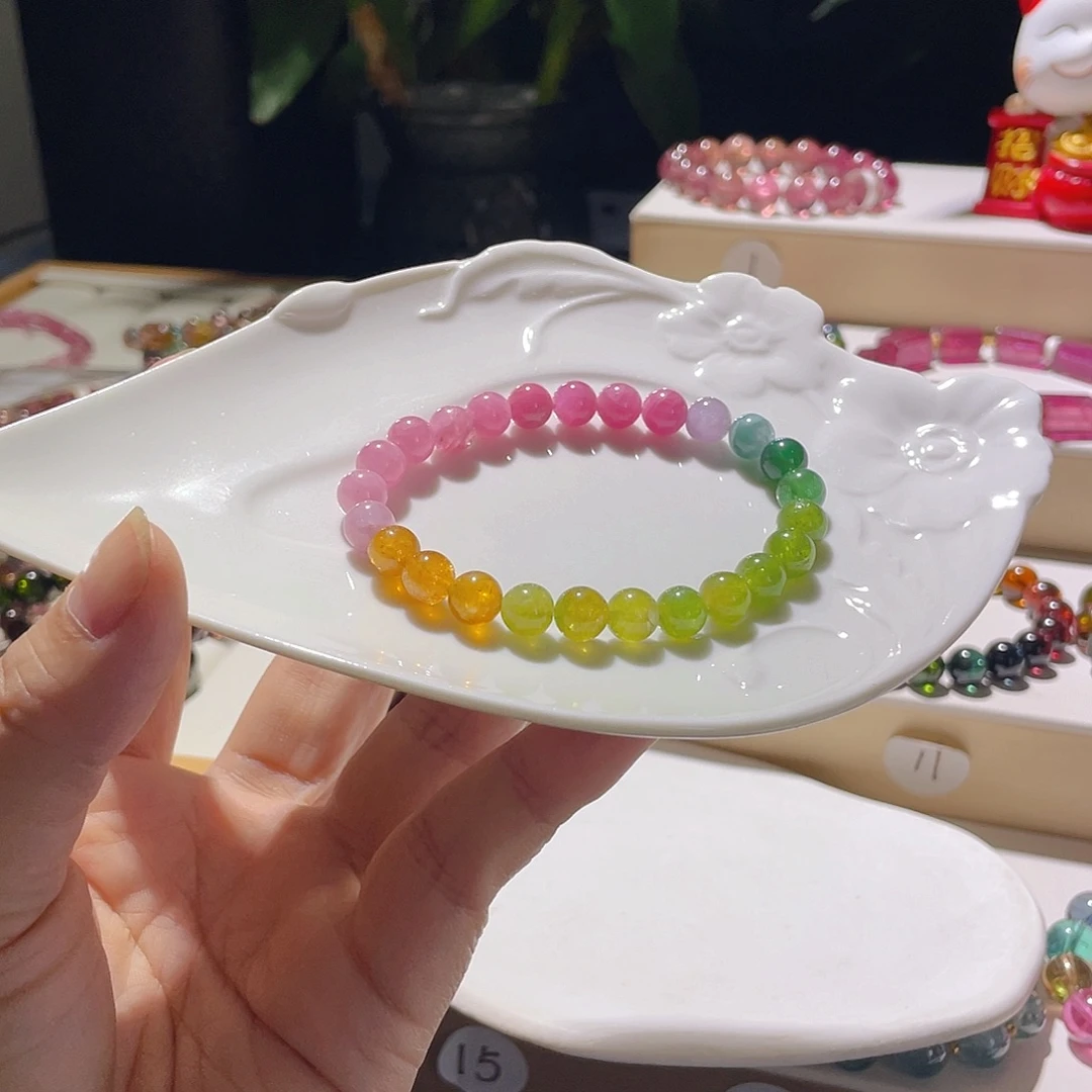 手链未镶嵌碧玺福利款奶豆碧玺7尺寸