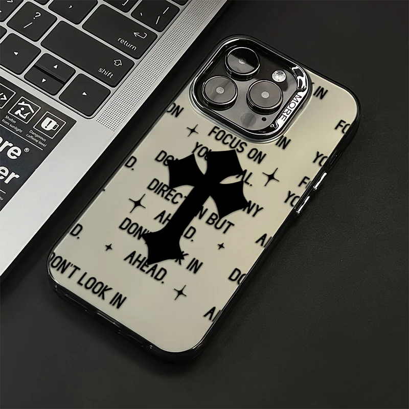 潮牌十字适用iphone16/15手机壳14promax苹果13pro套12创意高级11