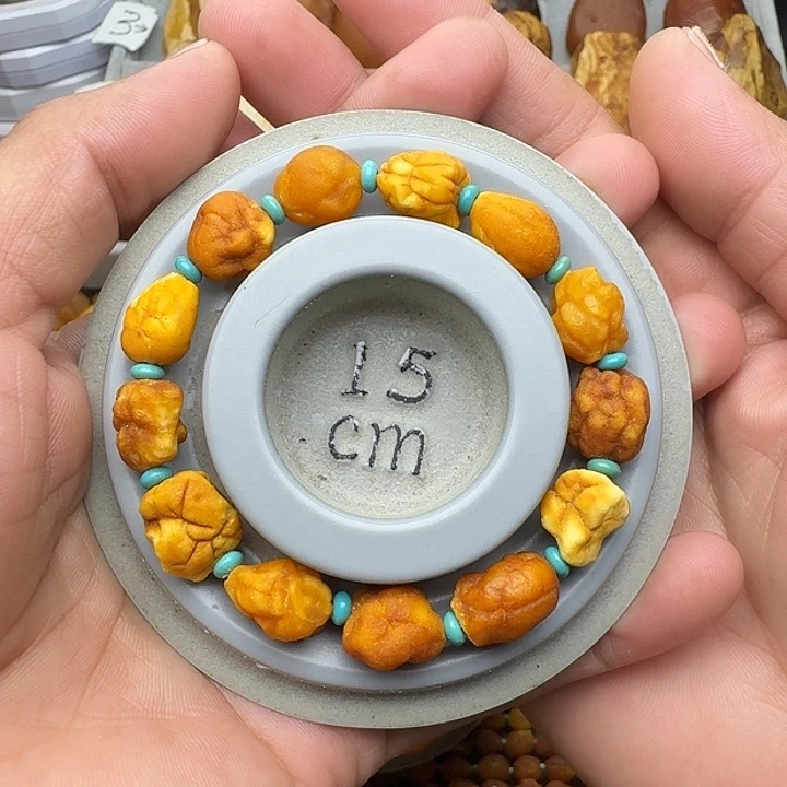 琥珀未镶嵌裸石天然蜜蜡手串