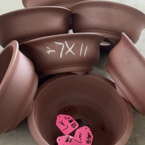 紫砂花盆  100-7。 27-11