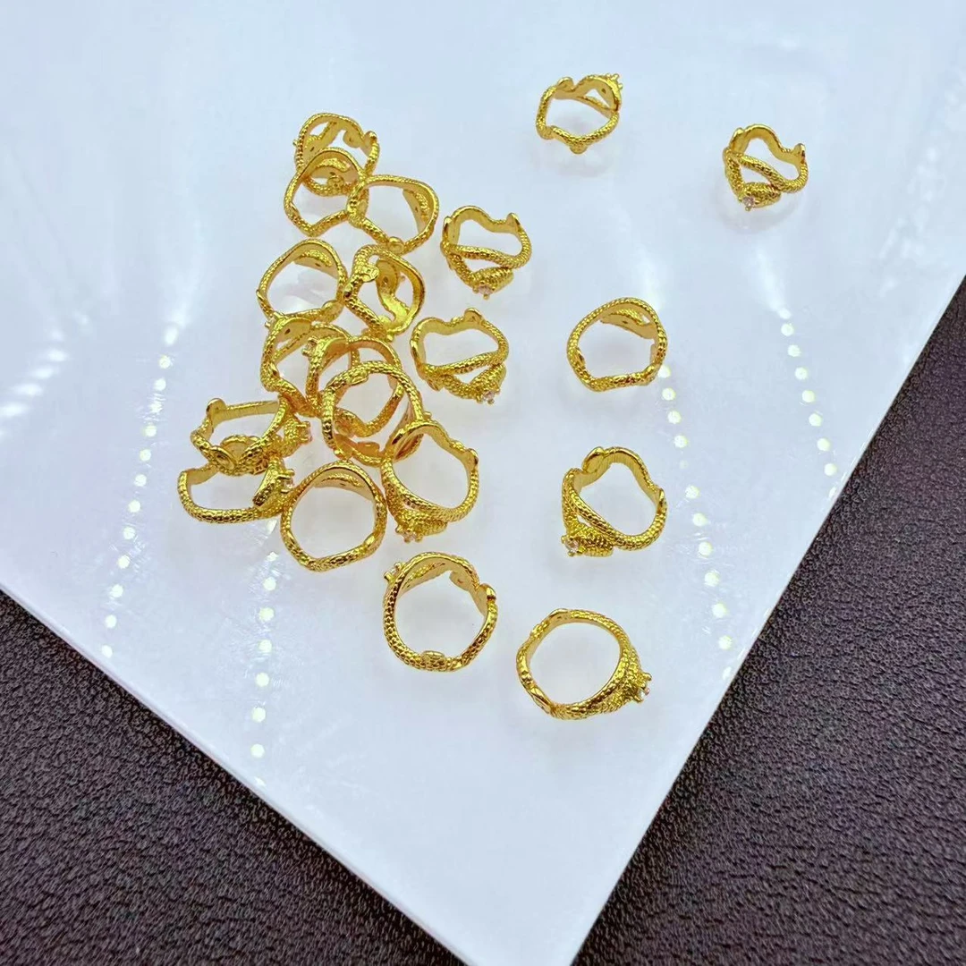 925银银制品 「戴琴珠宝」FR5958-银蛇形配饰（多样性发其一）