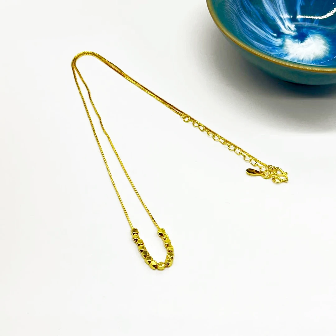 坠链均足银 足银套链-小方糖套链（简约时尚）