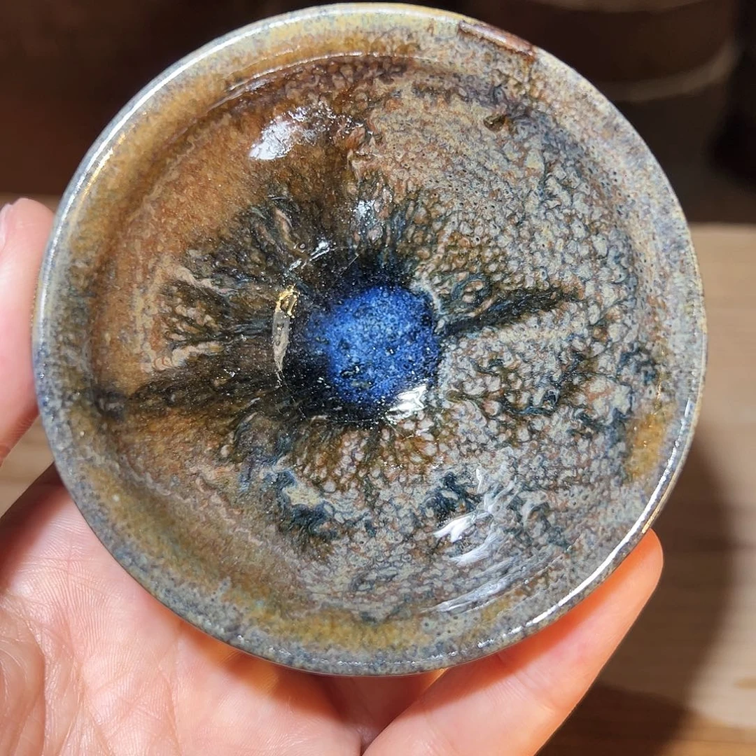 茶盏瑕疵不带礼盒落灰烧行知建盏