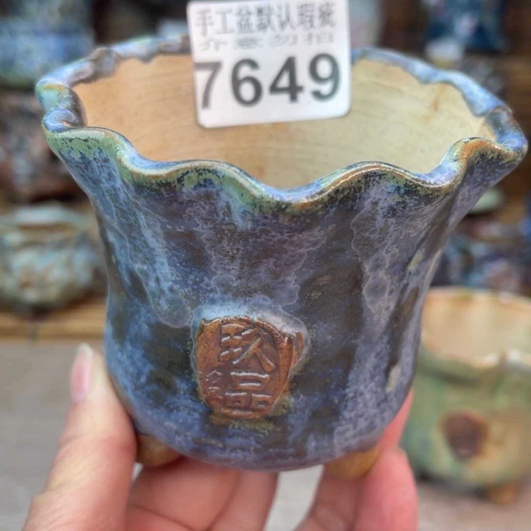 手工花盆默认瑕疵完美者勿拍