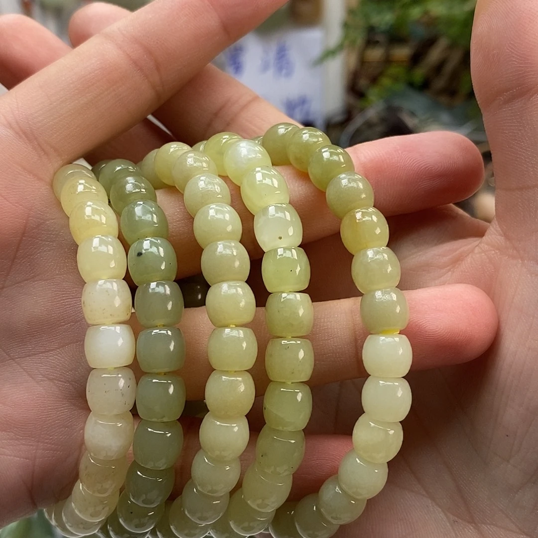 和田玉未镶嵌手串和田玉手串多样性发一