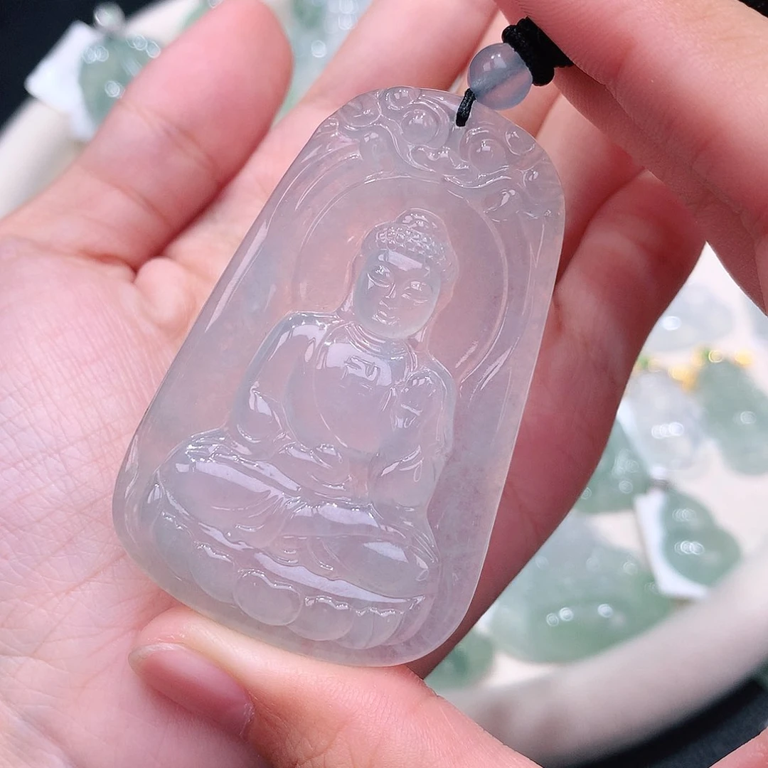 颈饰18K金镶嵌翡翠58.6-38.2-5.5