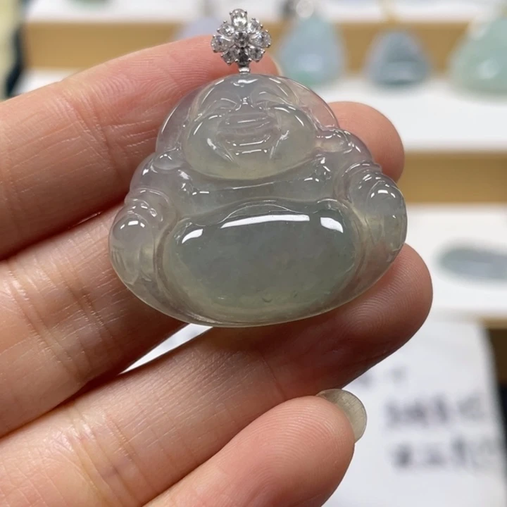 翡翠未镶嵌颈饰天好翡翠佛公17号