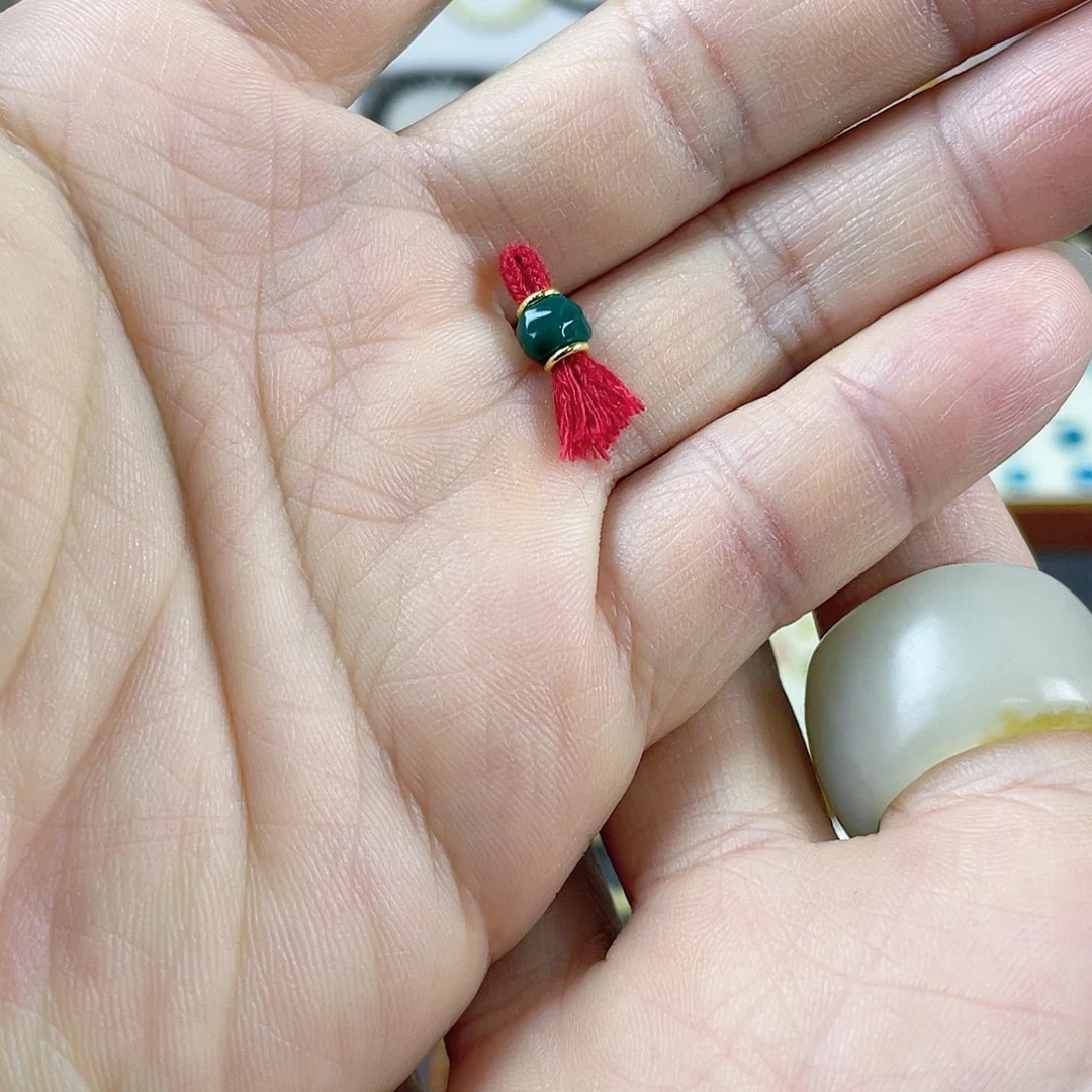 绿松石侧挂18K金镶嵌孙*生