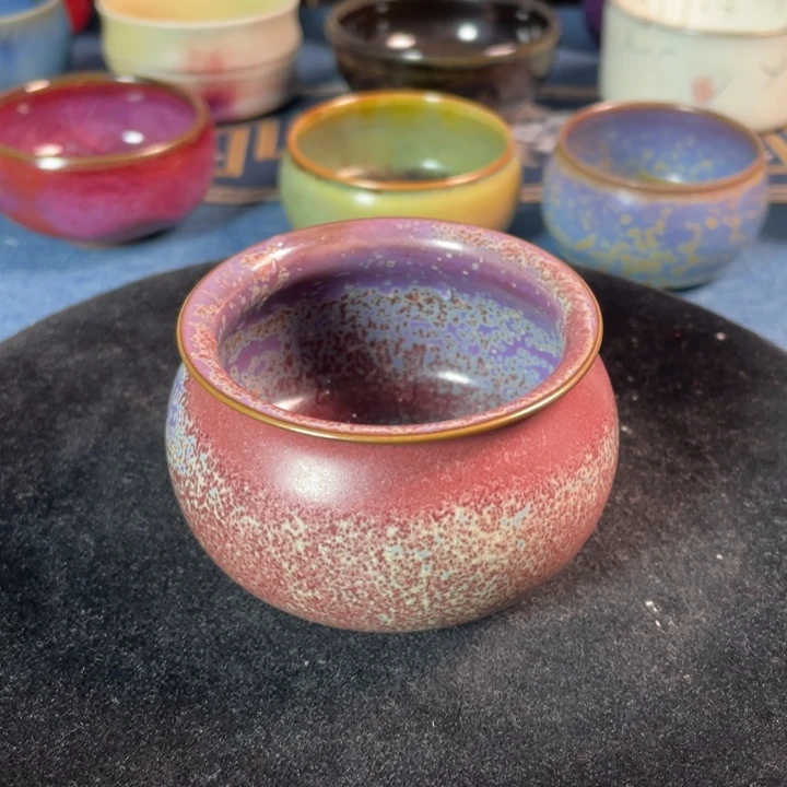 摆件钧瓷碳烧福袋杯