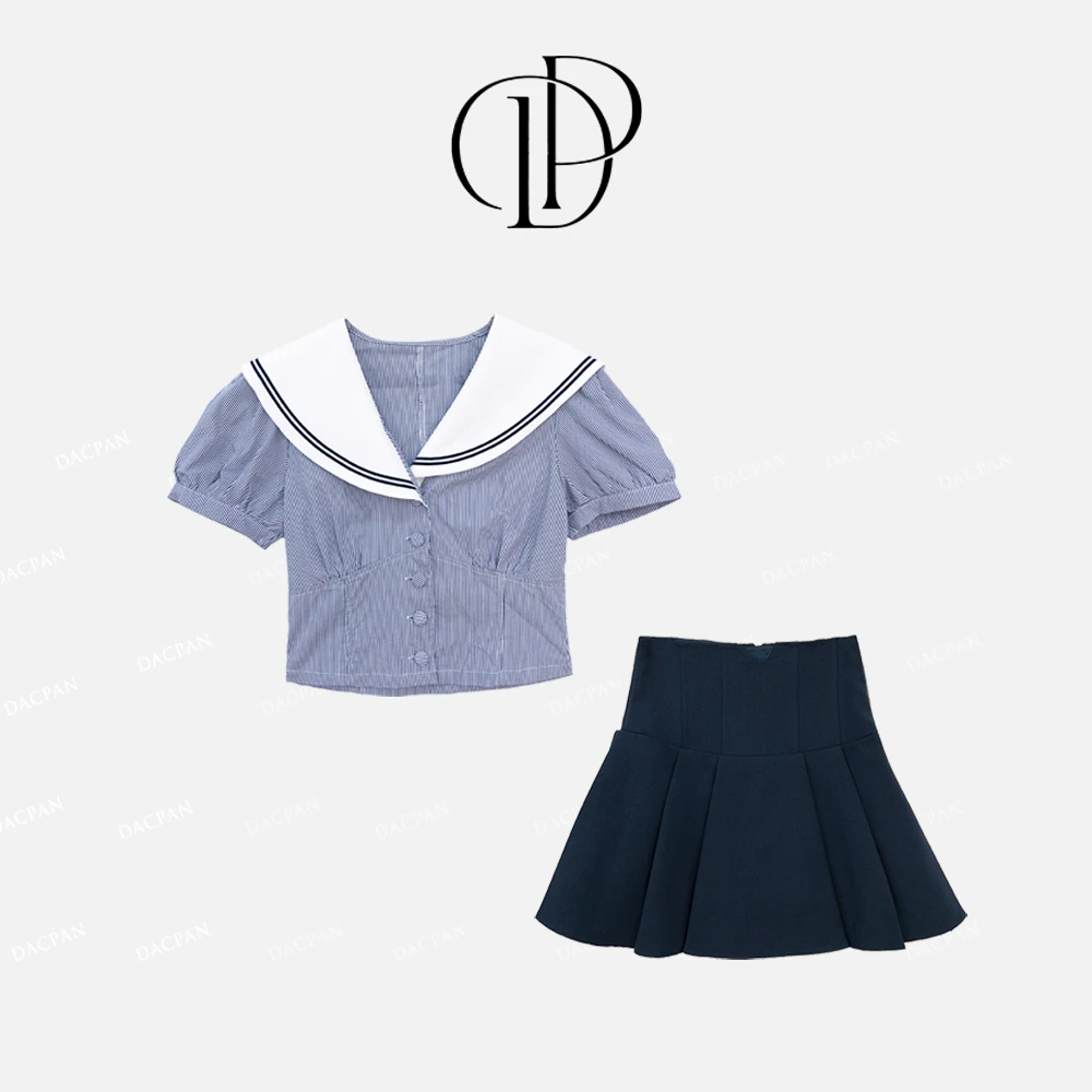 DACPAN-“减龄神器”海军领套装 上衣+短裙有安全裤2025/盼·PP 9559
