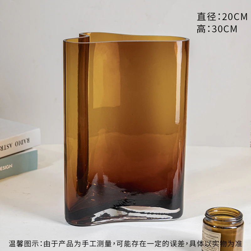 M743家用客厅琉璃花瓶用于桌面餐桌阳台插花装饰