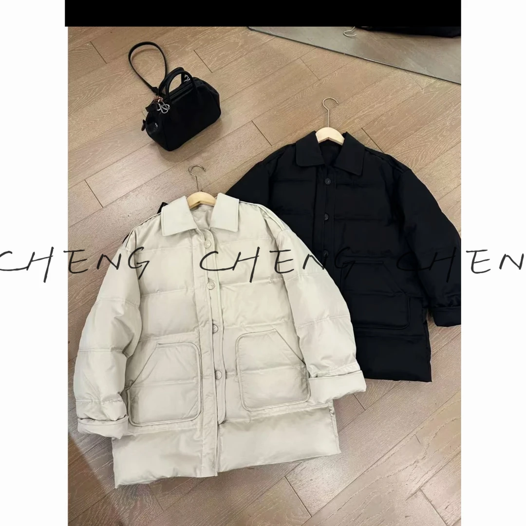 【CB-J档口】2024新款百搭宽松加厚保暖大版羽绒服外套女8791