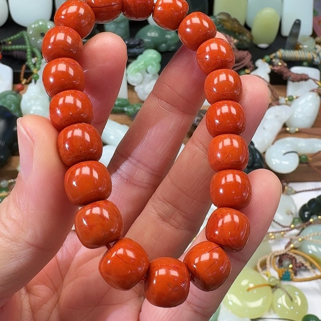 南红玛瑙未镶嵌手链
