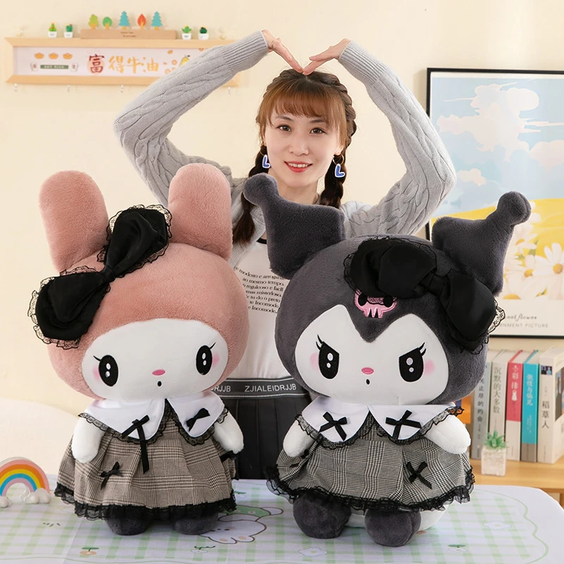 黑暗库洛米hellokitty库洛玩偶毛绒公仔美乐蒂抱枕礼物女毛绒玩具