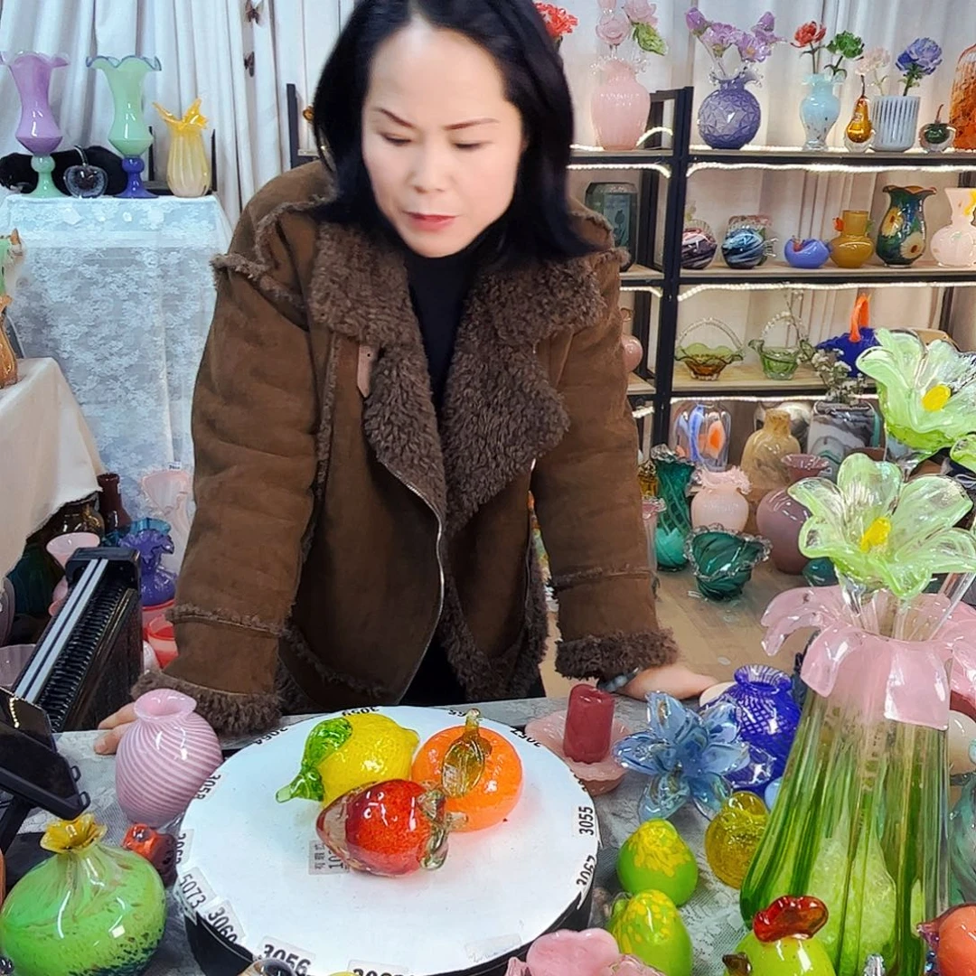 3个水果家悦美居琉璃摆件