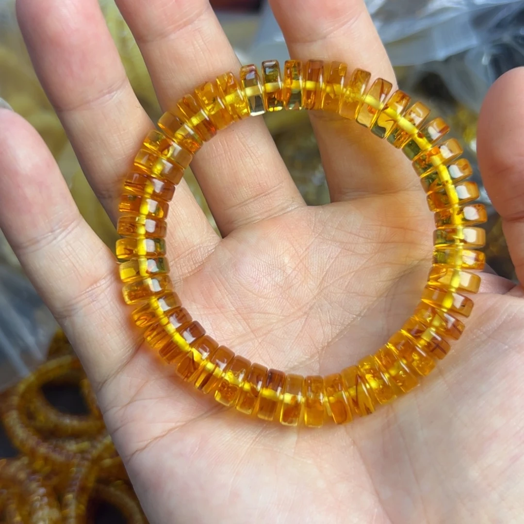 琥珀未镶嵌裸石10mm花珀014