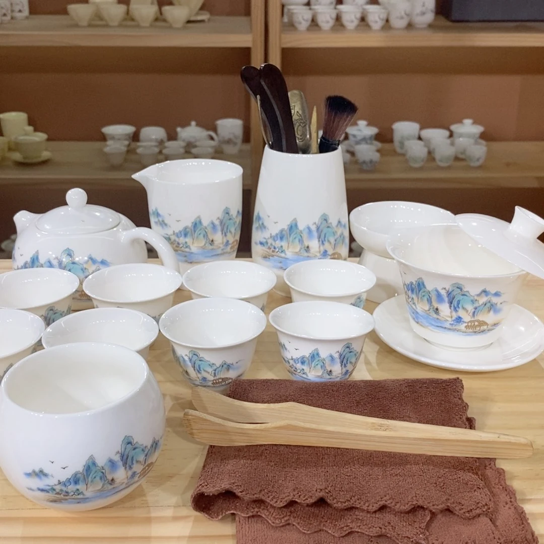 高端茶具套装小桥流水22