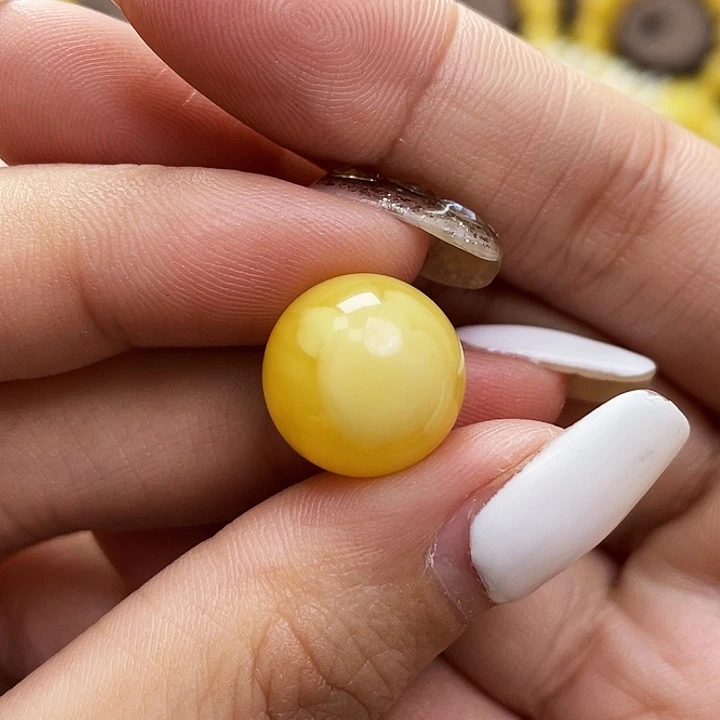 琥珀裸石未镶嵌单珠尺寸14.3mm