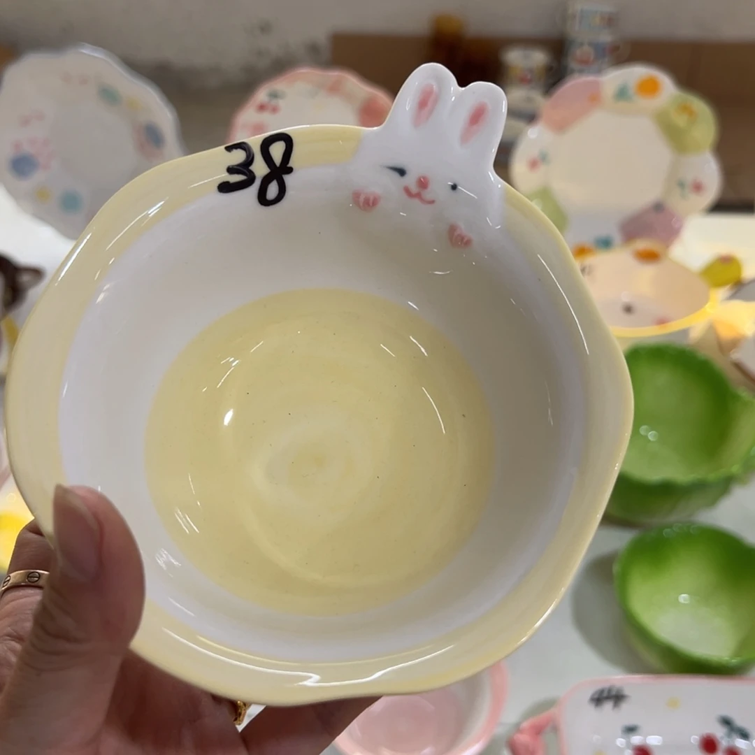 摆件陶高温陶瓷釉下彩微瑕！