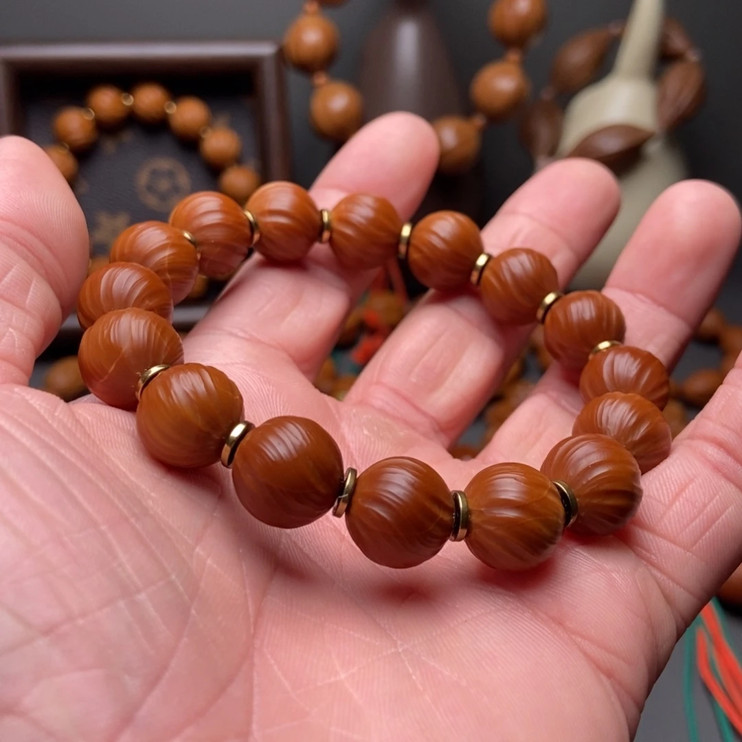 辰***冰橄榄核手串/手链1.3定风珠