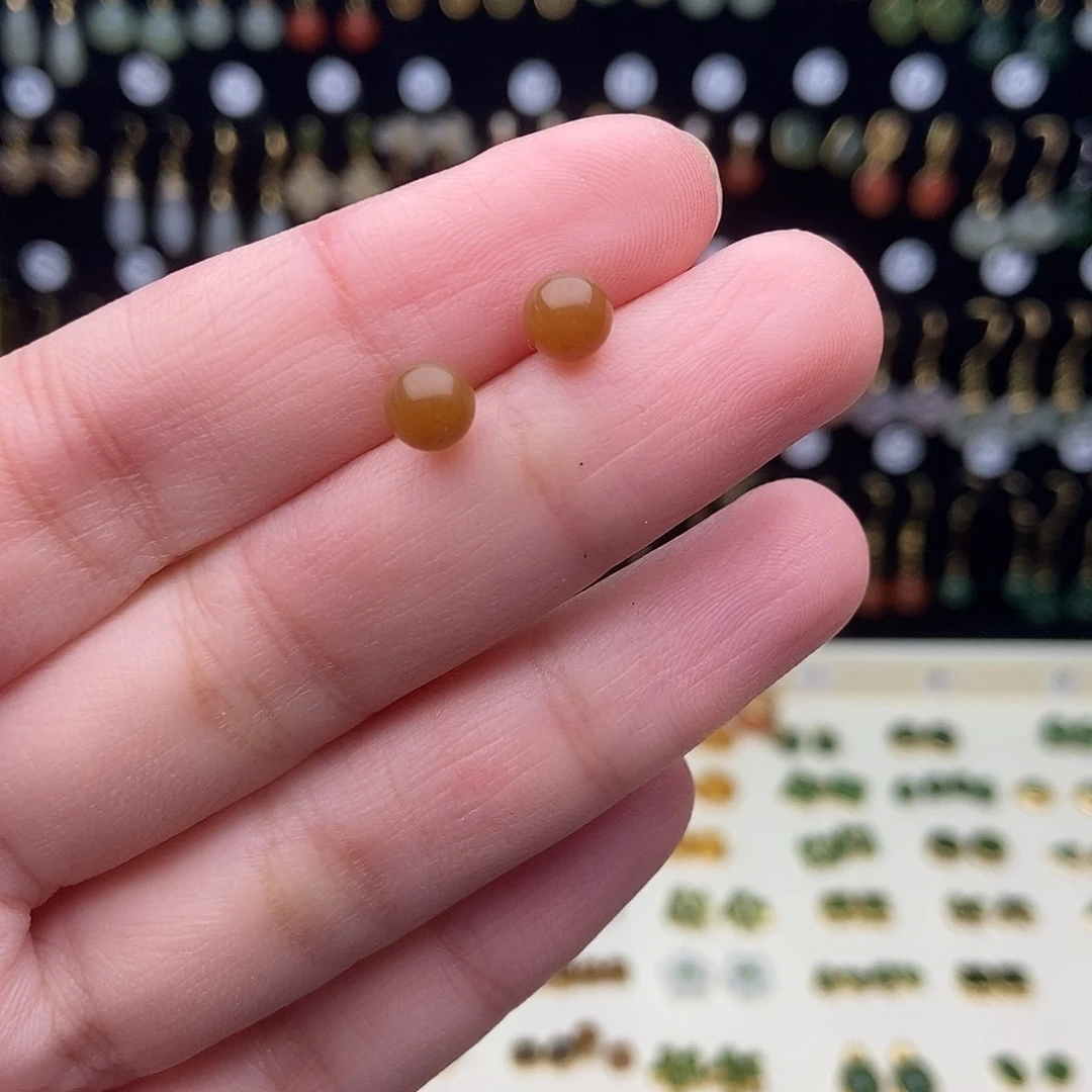 和田玉（碧玉）银S925镀金镶嵌颈饰