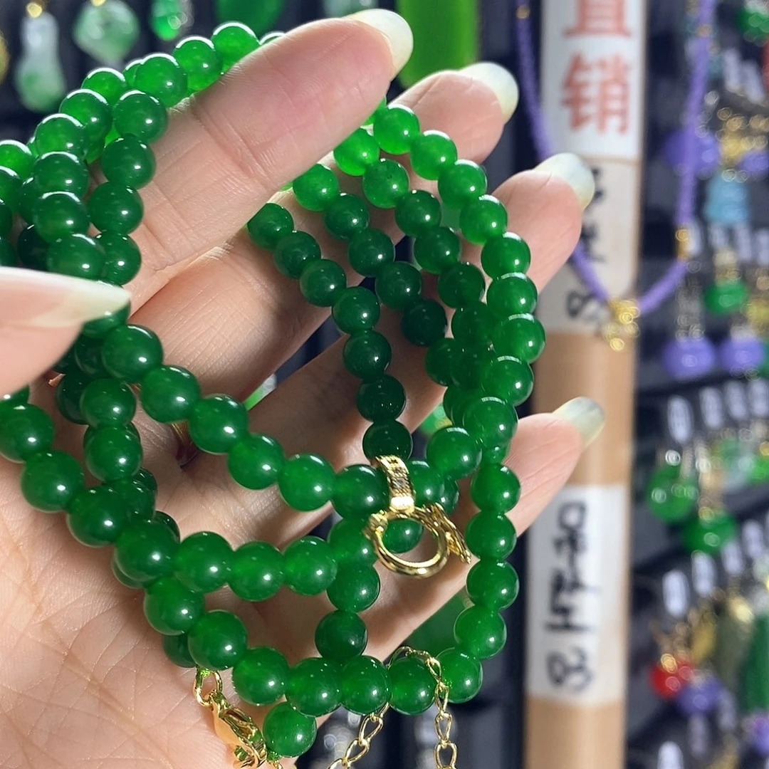 银S925镶嵌翡翠耳饰03金看