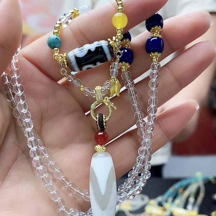 玛瑙/玉髓合金颈饰