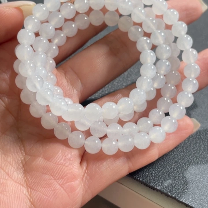 翡翠未镶嵌手链卡6白月光