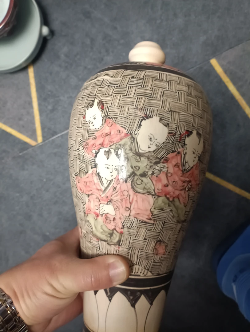 磁州窑梅瓶摆件瓶