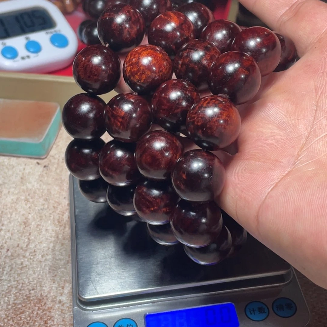檀香紫檀（小叶紫檀）龙鳞底2.0手串