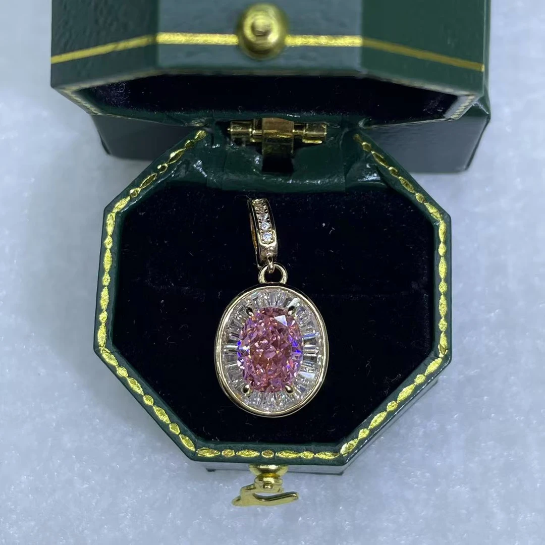 【欧阳甄选】【带包装】吊坠  T型椭圆万能扣吊坠“玫金色”2.CT【S】