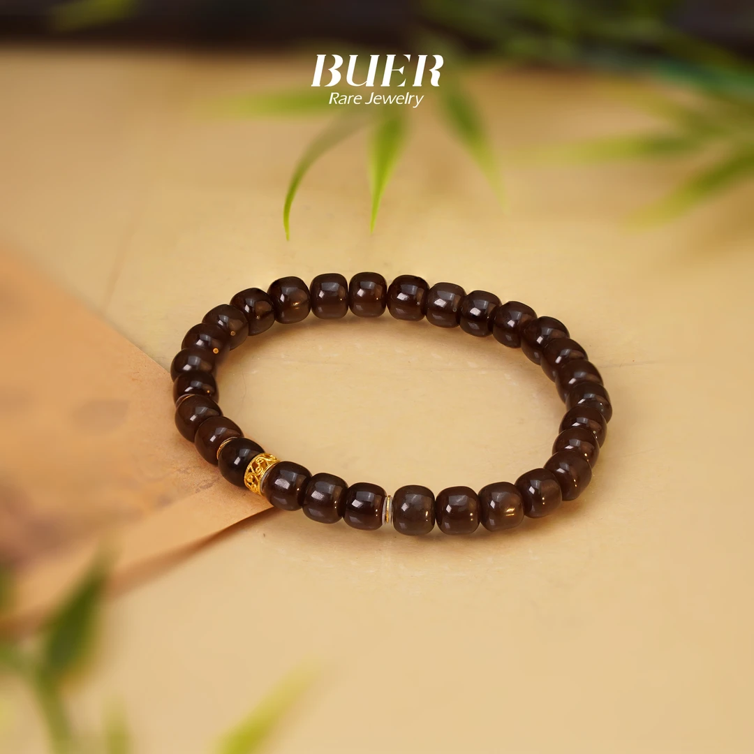 【不二】和田玉糖玉18k金DIY单圈手串7mm+