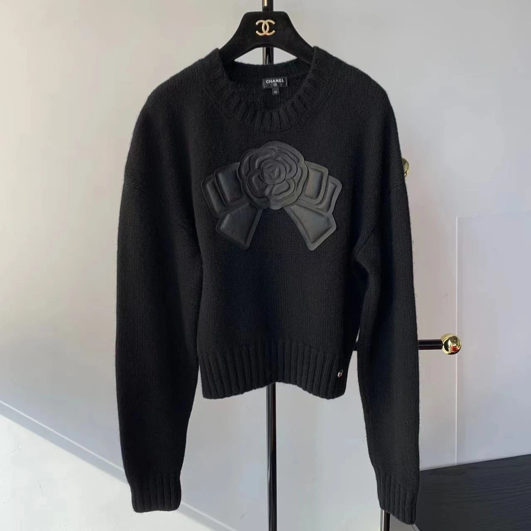 99新 Chanel/香奈儿 20k秋冬马术系列山茶花蝴蝶结40码