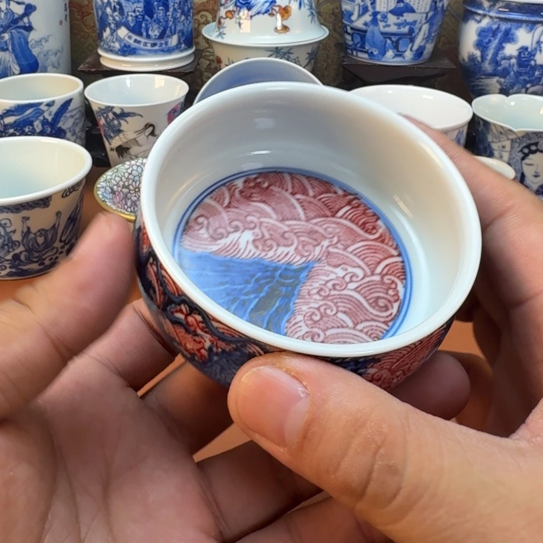 糖***晨陶杯子景德镇全手工手绘陶瓷