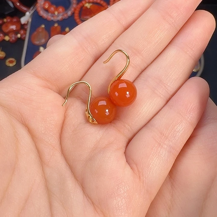 南红玛瑙银S925镶嵌9