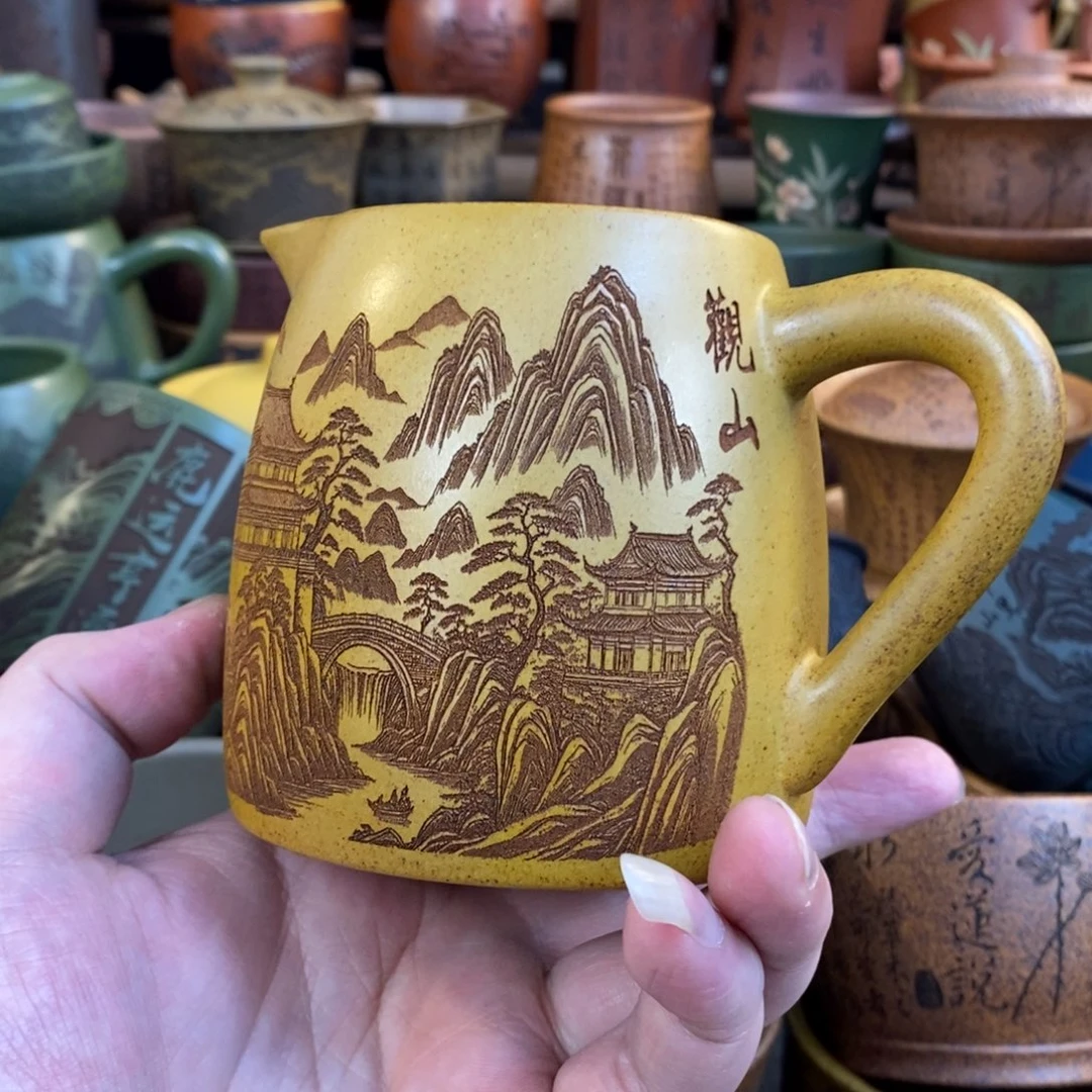 紫砂杯子宜兴全手工紫砂杯