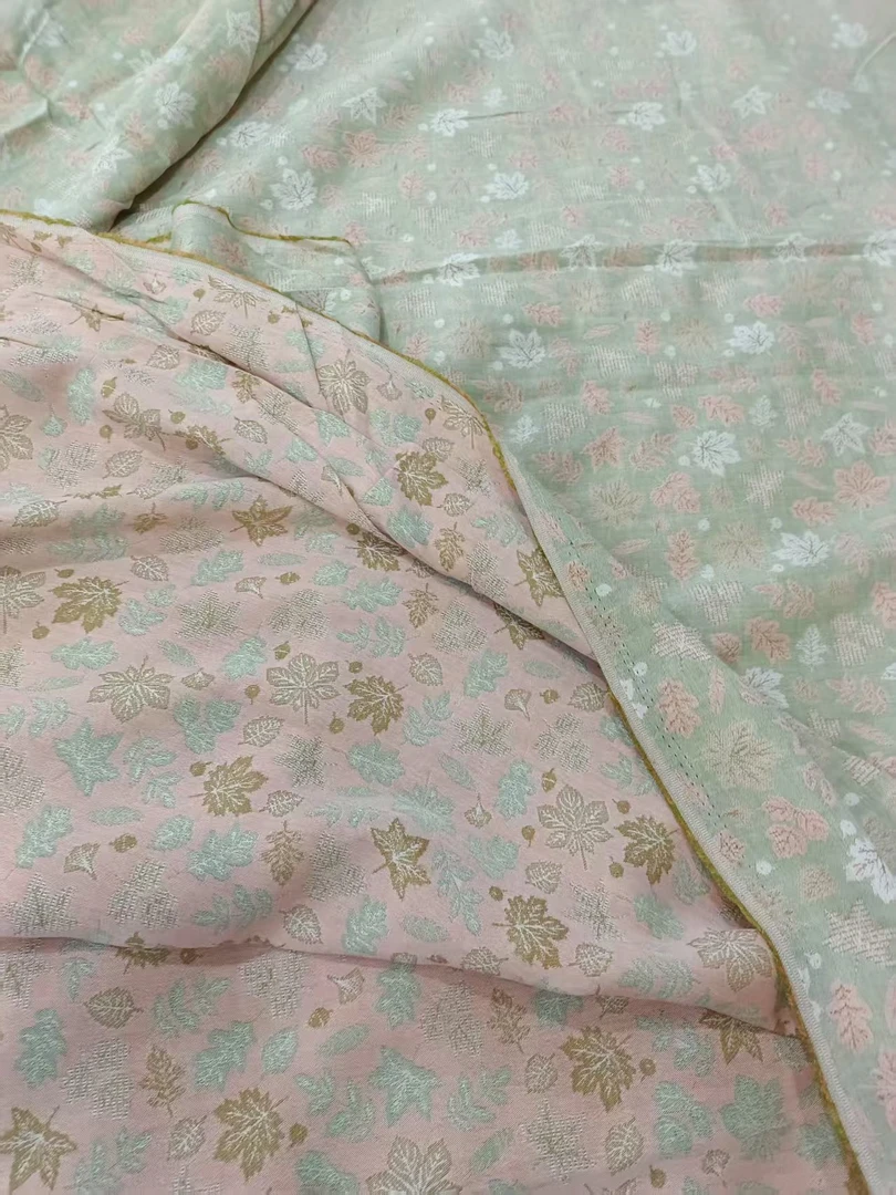 【贵和】高品质竹纤维色织双层纱布料布块【加工】