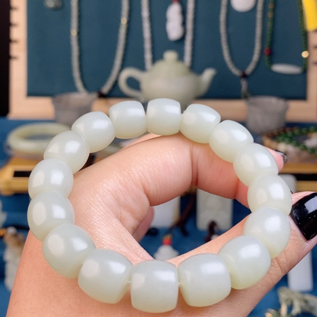 和田玉（糖玉）手链未镶嵌教****学