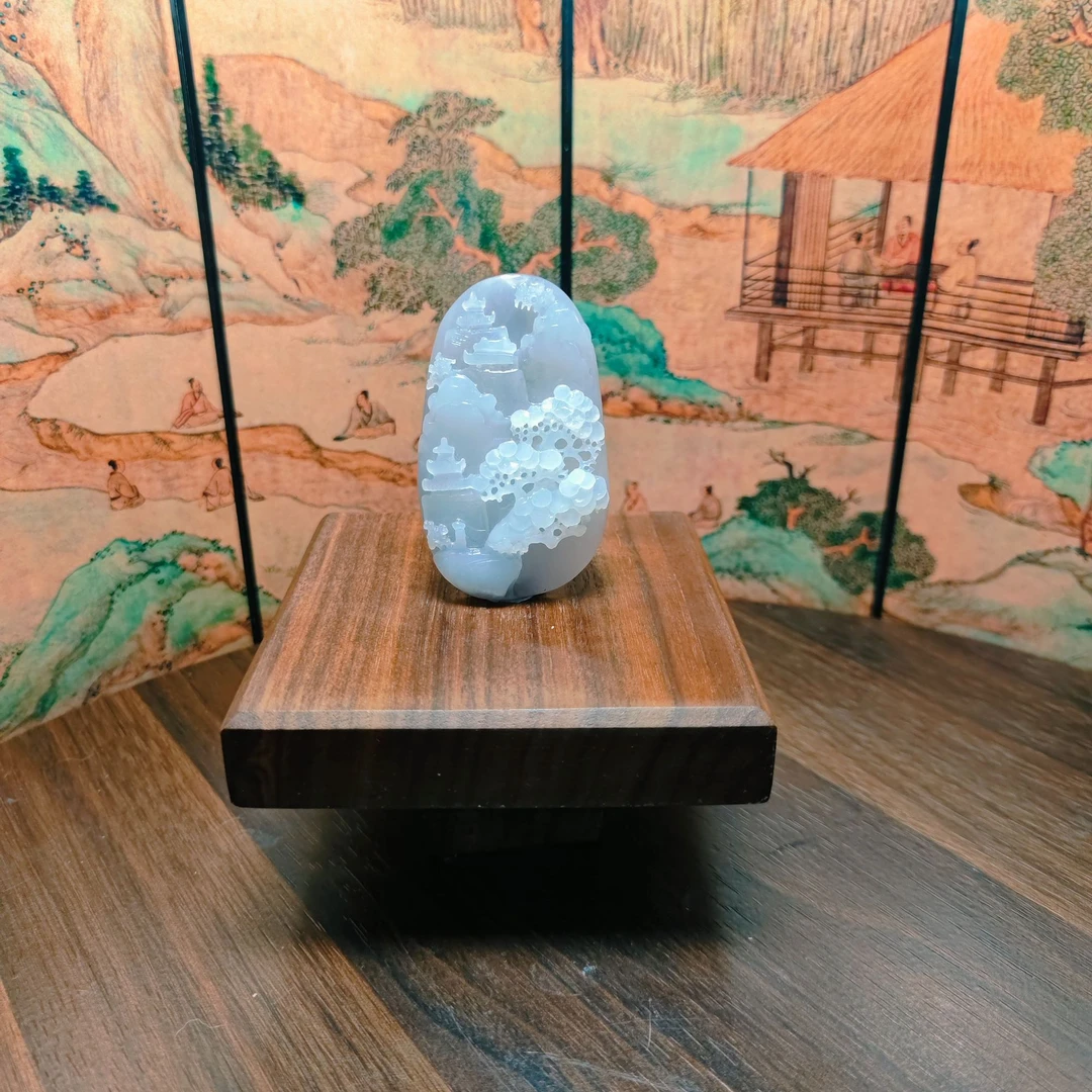 X和田玉山水吊坠1507