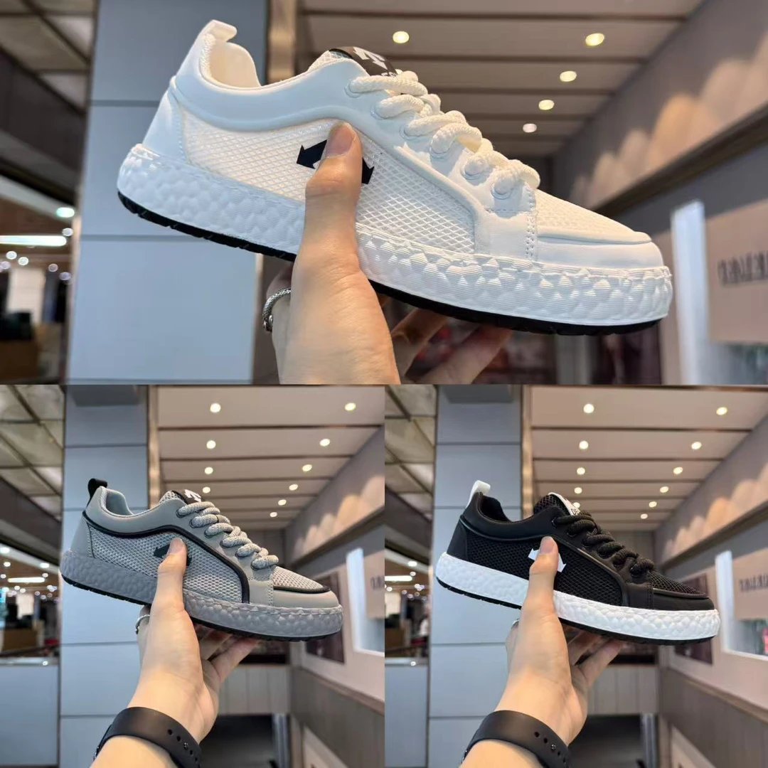 欧洲站男鞋2025新款夏季透气网面运动休闲鞋轻便软底开车鞋小白鞋