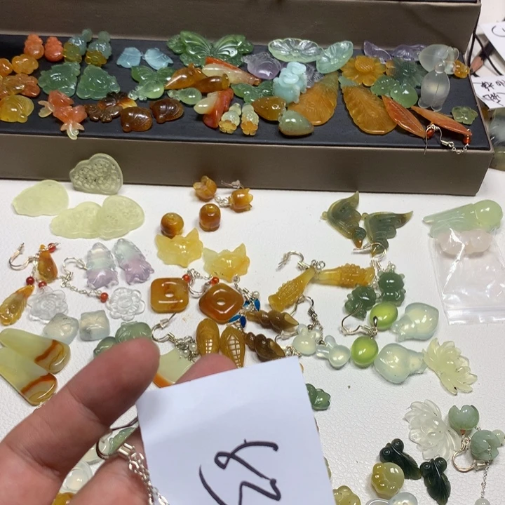 安***阳合金蛇纹石玉耳钉