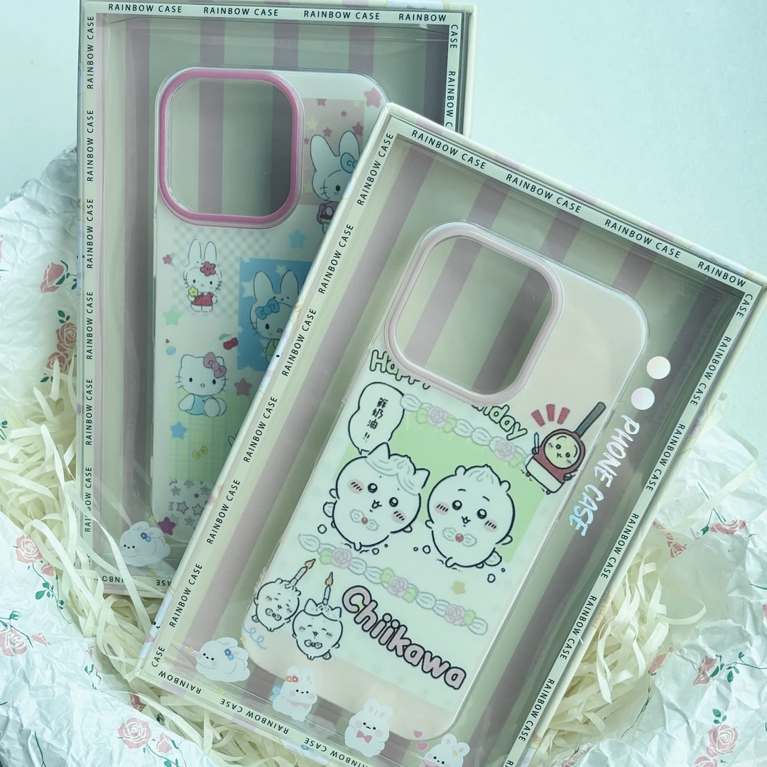 拍一拆四碰碰 大孔imd可爱防摔手机壳发货不带包装盒