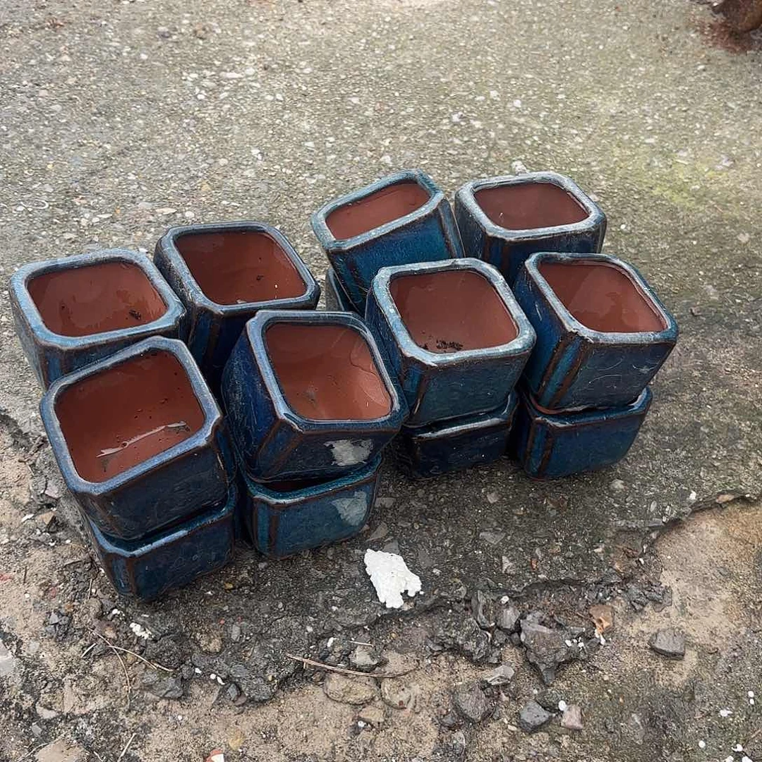 花盆紫砂16个口7高6小方盆