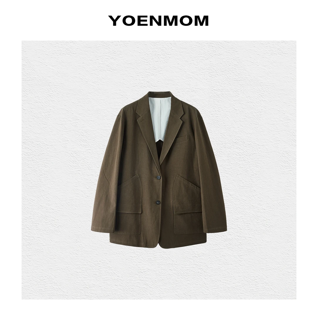 YOENMOM·旷野·美国进口高密匹马棉亚麻盐缩工艺复古腔调休闲西装
