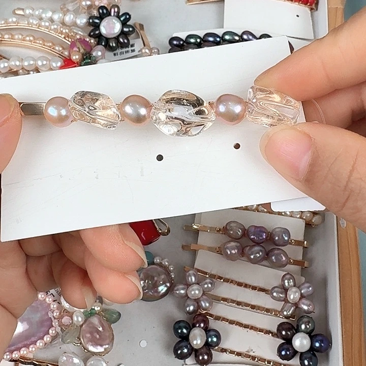 淡水珍珠发饰未镶嵌